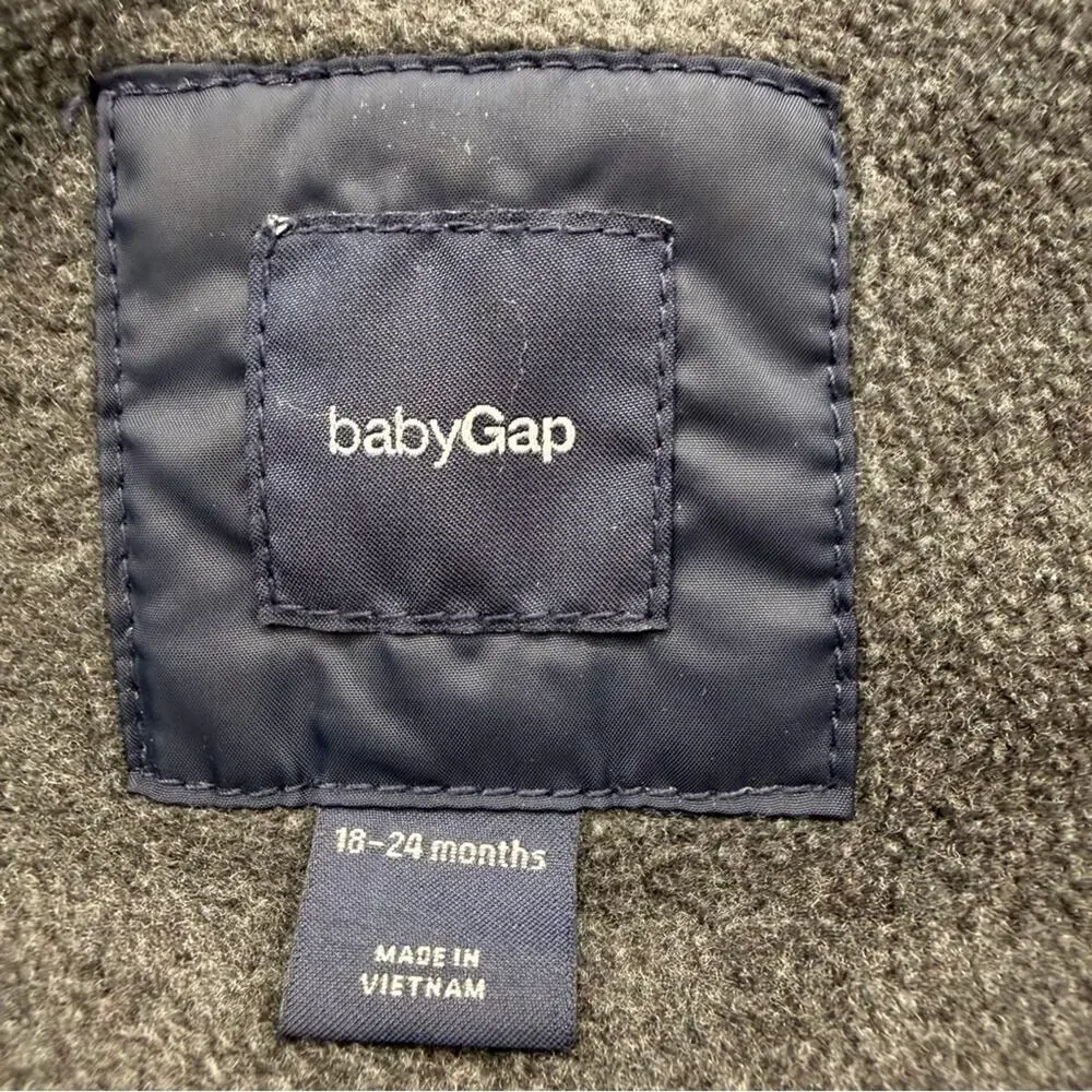 GAP Baby Boy Winter Coat Navy Blue Warm Puffer 18-24m Toddler
